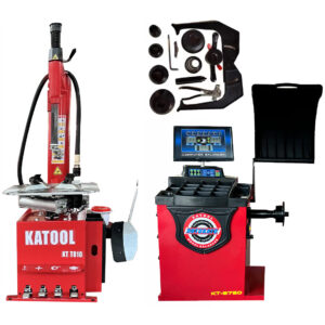 Tire Changer & Wheel Balancer Combo (KT-T810 + KT-B700 w/ adaptors)