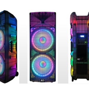 STAGE PRO 15 Inch Twin 6000 Watt Speaker Black