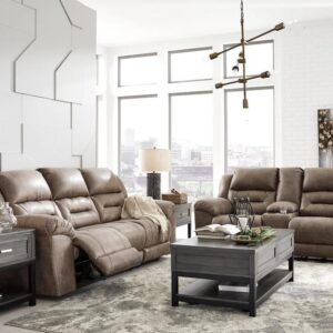 ASHLEY Stoneland Reclining Loveseat Fossil