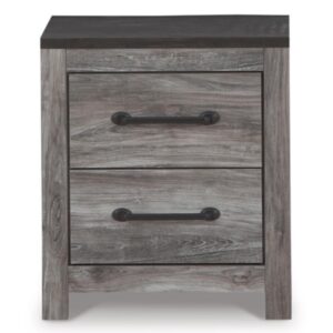 ASHLEY Bronyan 2 Drawer Nightstand Dark Gray