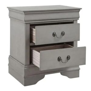 ASHLEY Kordasky 2 Drawer Nightstand Gray