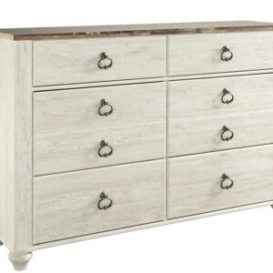 ASHLEY Willowton 6 Drawer Dresser Two Tone