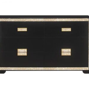 GLOBAL Blake 6 Drawer Dresser Black/Gold