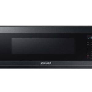 SAMSUNG 1.1 cu. ft. Smart SLIM Over-the-Range Microwave Matte Black Stainless Steel