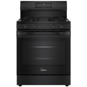 MIDEA 30 Inch Freestanding Gas Range Black