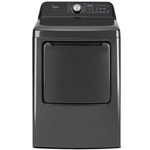 MIDEA 7.0 Cubic Foot Front Load Gas Dryer Metallic Grey