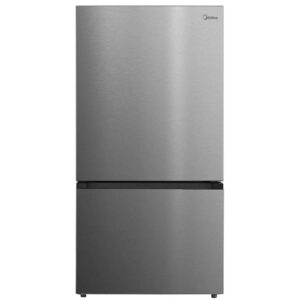 MIDEA 23.0 Cubic Foot French Door Bottom Mount Refrigerator Stainless Steel