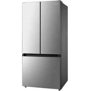 MIDEA 18.0 Cubic Foot French Refrigerator Stainless Steel