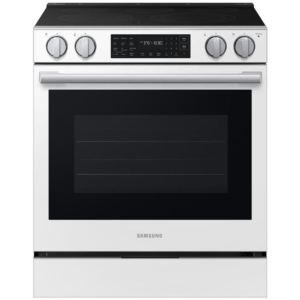 SAMSUNG BESPOKE 6.3 Cubic Foot Slide-In Electric Range White Glass