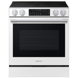 SAMSUNG BESPOKE 6.3 Cubic Foot Slide-In Electric Range White Glass