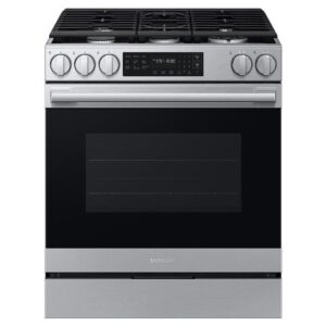 SAMSUNG BESPOKE 6.0 Cubic Foot Slide-In Gas Range Stainless Steel
