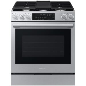 SAMSUNG BESPOKE 6.0 Cubic Foot Slide-In Gas Range Stainless Steel