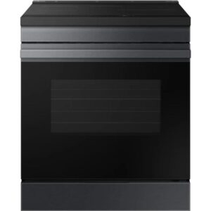 SAMSUNG BESPOKE 6.3 Cubic Foot Slide-In Induction Range Matte Black Steel