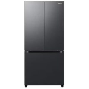 SAMSUNG 18 Cubic Foot French Door Refrigerator Matte Black Steel