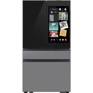 SAMSUNG BESPOKE 23 cu. ft. Counter Depth 4-Door French Door Refrigerator Charcoal Glass