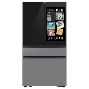 SAMSUNG BESPOKE 23 Cubic Foot Counter Depth 4-Door French Door Charcoal Glass